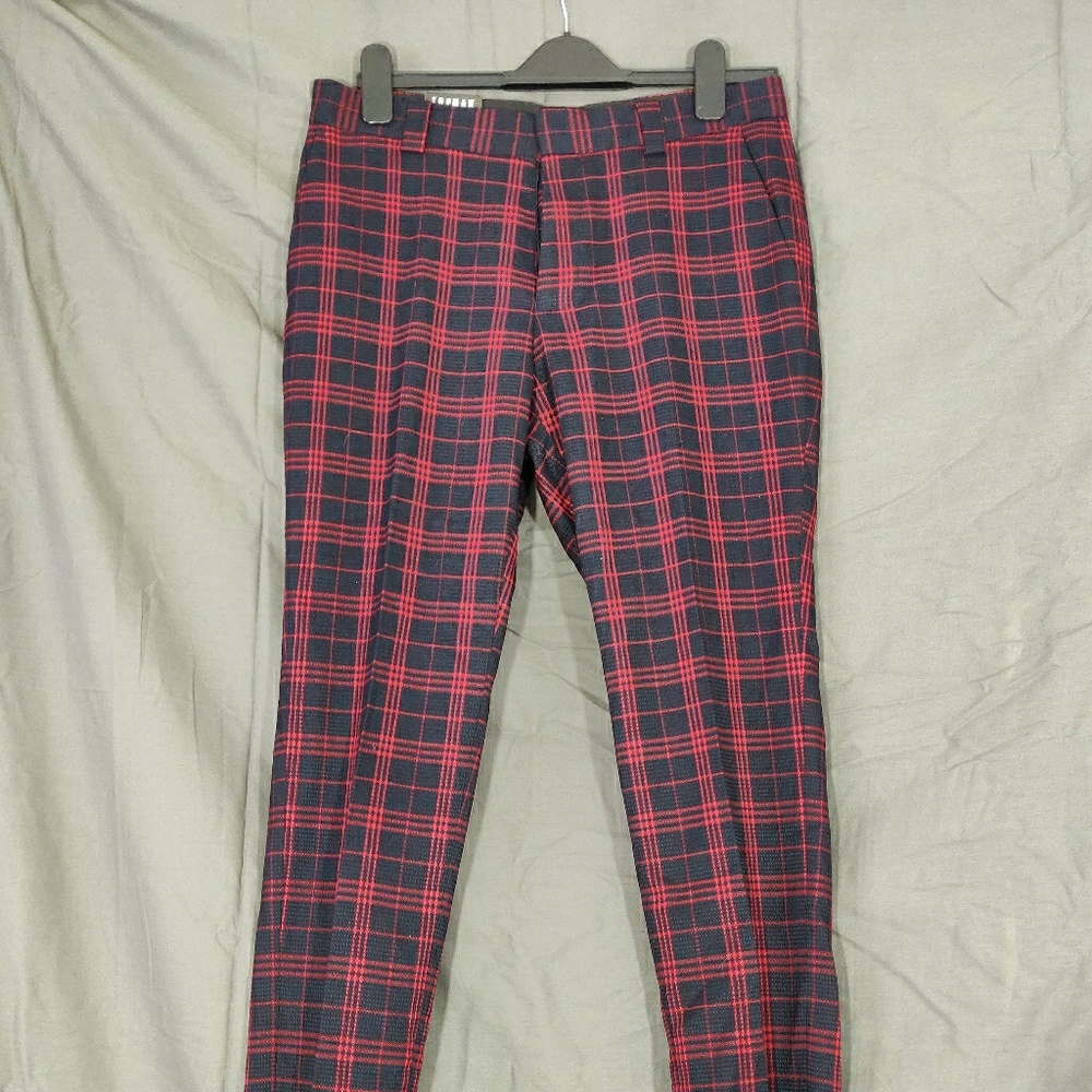 Topman / topshop  plaid tapered pants NWT